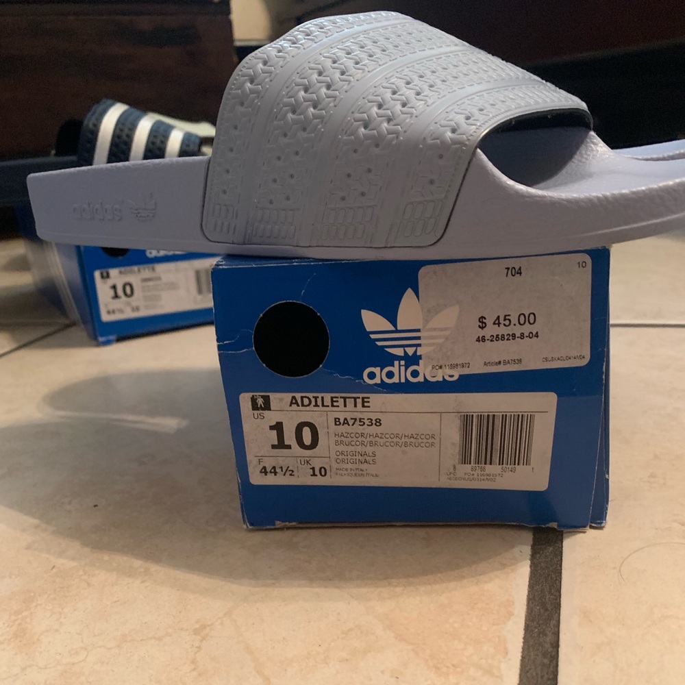 ADIDAS ADILETTE EASY BLUE SIZE 10 * 3 FOR 28**